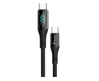 ExtraLink Smart Life Braided USB-C z wyświetlaczem LED 100W, 2m Czarny - 1550947 - zdjęcie 1